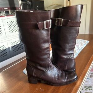 Handmade Italian leather midcalf boots